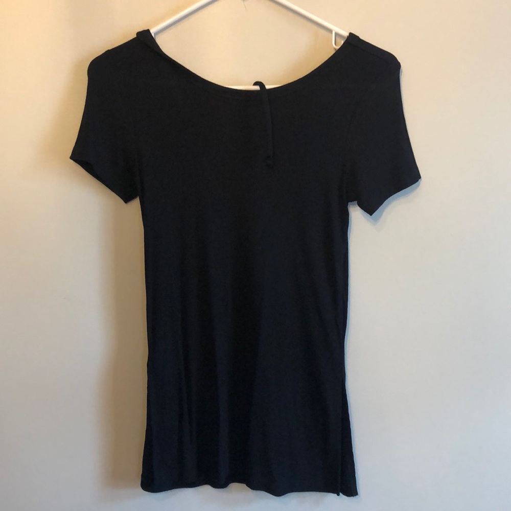 Black Shirt With Tie Back